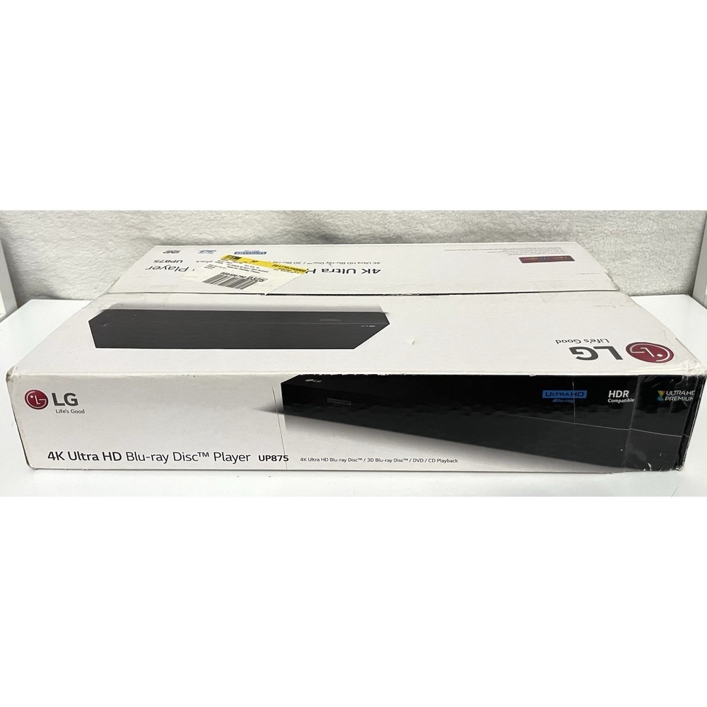 New LG UP875 Ultra HD 4K Blu-ray DVD Player with Remote Open Box